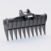 Develon DX140LC-7K Excavator Land Clearance Rake - 72" Heavy Duty