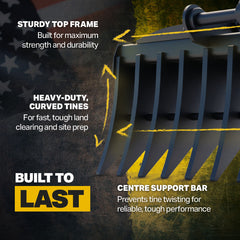 Linkbelt 210 X4 Excavator Land Clearance Rake - 84" Heavy Duty