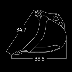 WAIN ROY | Severe duty Rock Buckets for Excavators (12500-20000 lbs.)