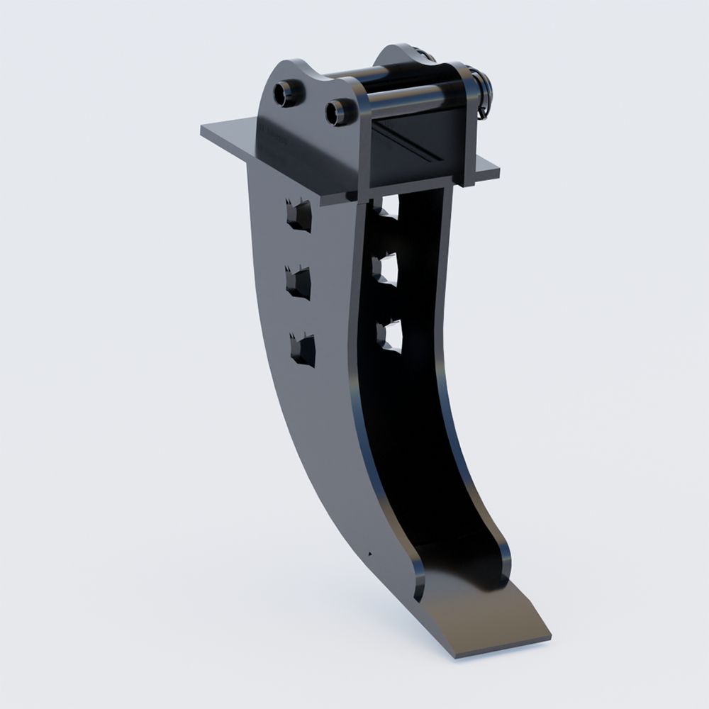 Metal bracket on a light gray background