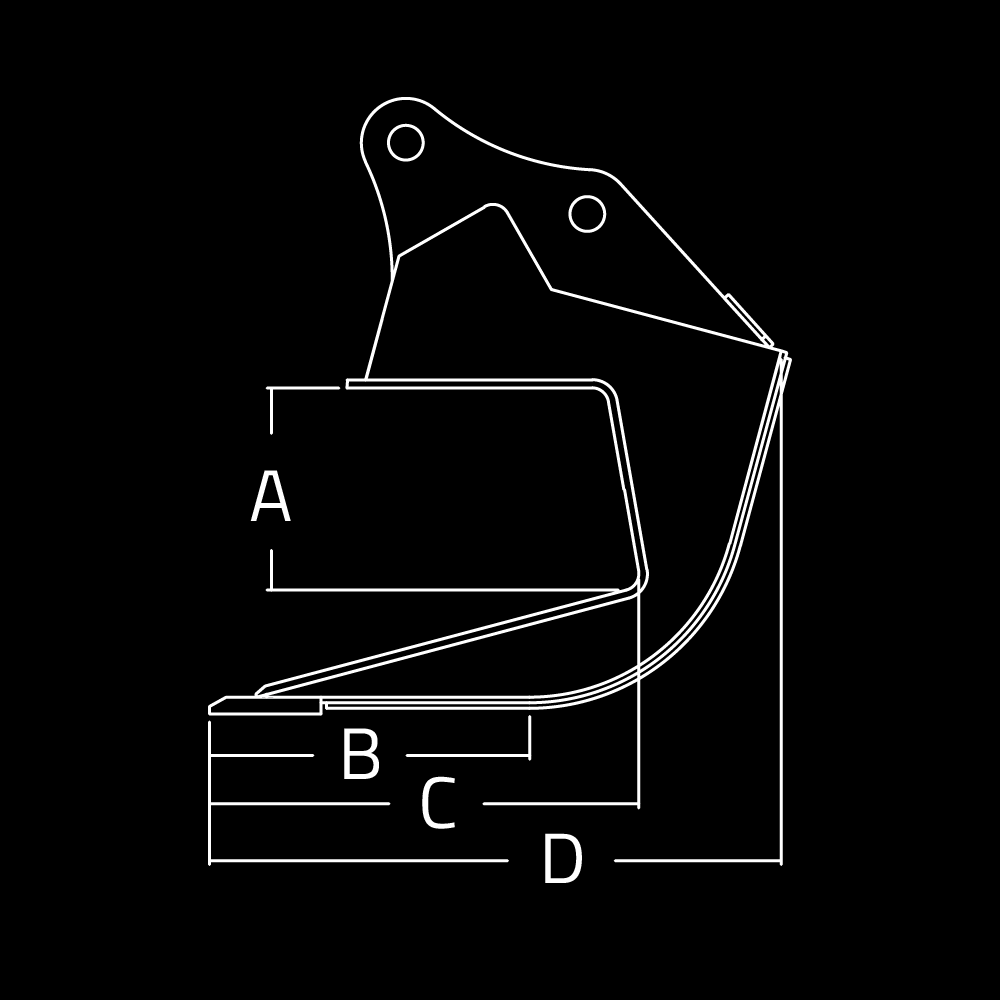 WAIN ROY | Pavement Slab Removal Buckets for Excavators (20,000 - 110,000 lbs.)