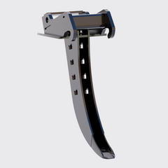 Metallic tool or component on a white background