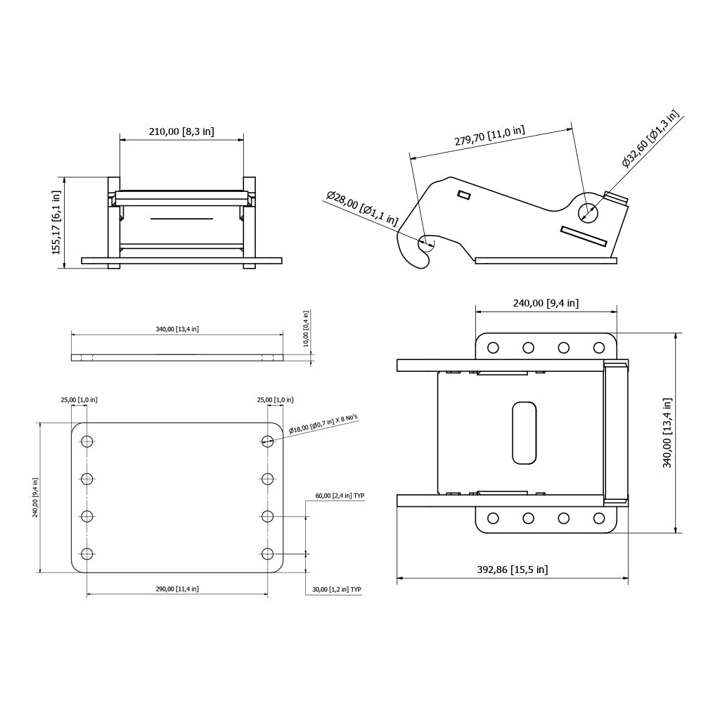 Bobcat 334 X-CHANGE Mounting Bracket
