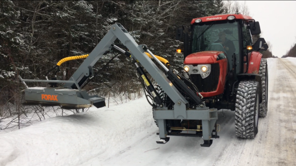 Forax Tilt & Extend 15' Boom Groomer Brush Cutter | 72" Cutting Width | 50-75 HP | For Tractor
