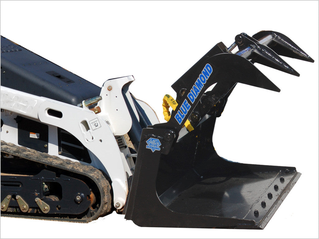 BLUE DIAMOND Industrial Grapple Bucket for Mini Skid Steer