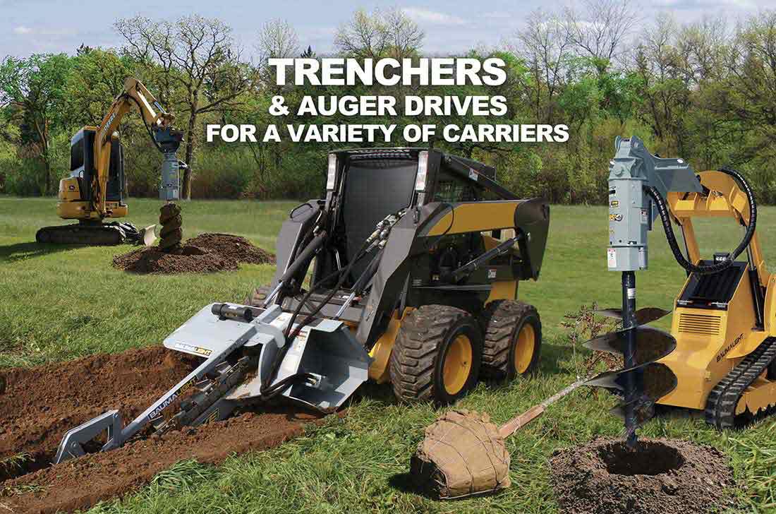 Baumalight | TN760 Trencher For Skid Steer - Hi Flow