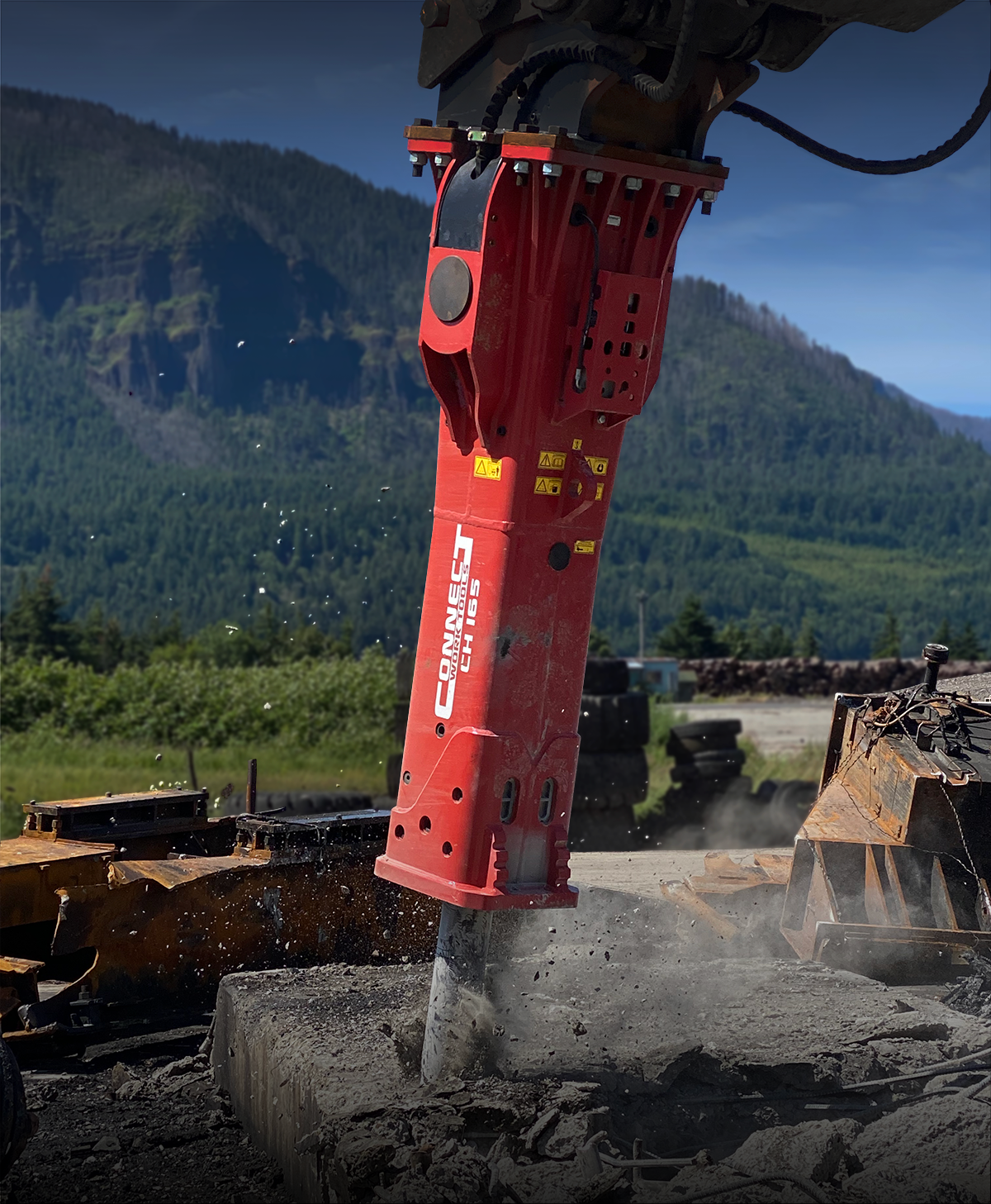 Connect Work Tools CH Series Hydraulic Breaker for 16–70 Ton Excavators | Demolition Hammer for Concrete & Rock