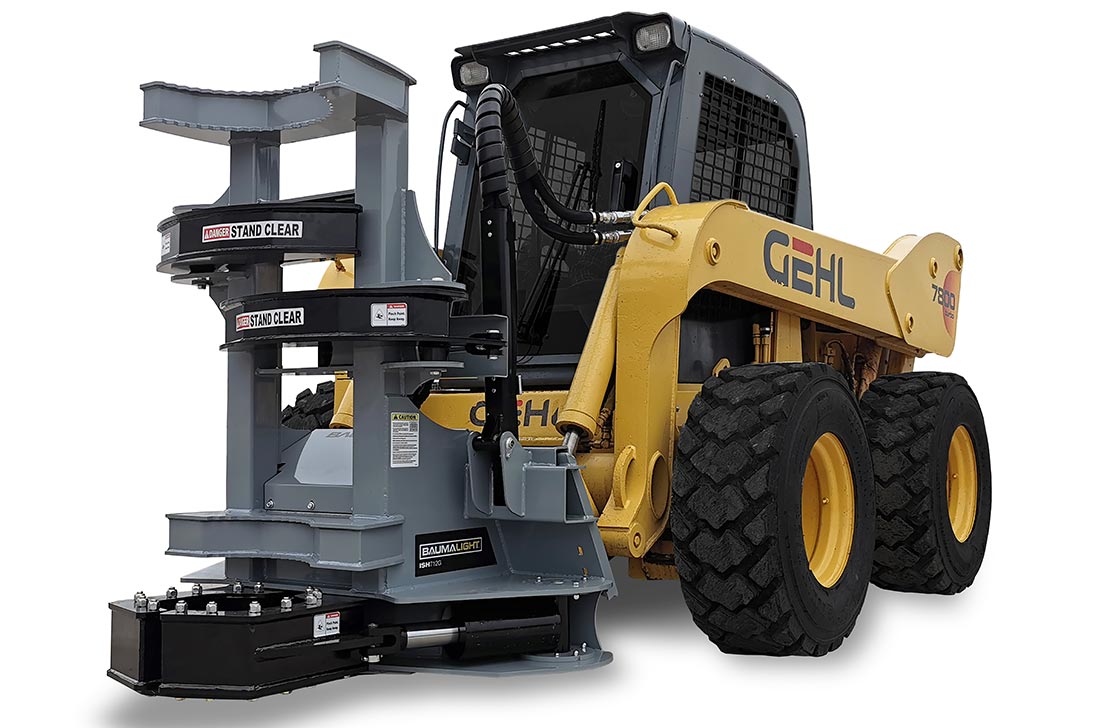 Baumalight ISH/ISR Series Tree Shear With Buncher For Skid Steer
