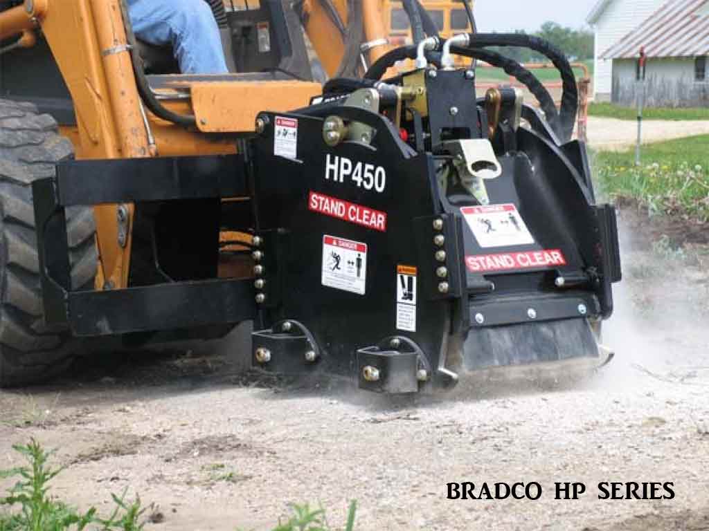 Bradco | HP Series Cold Planer, High Flow for Skid Steer