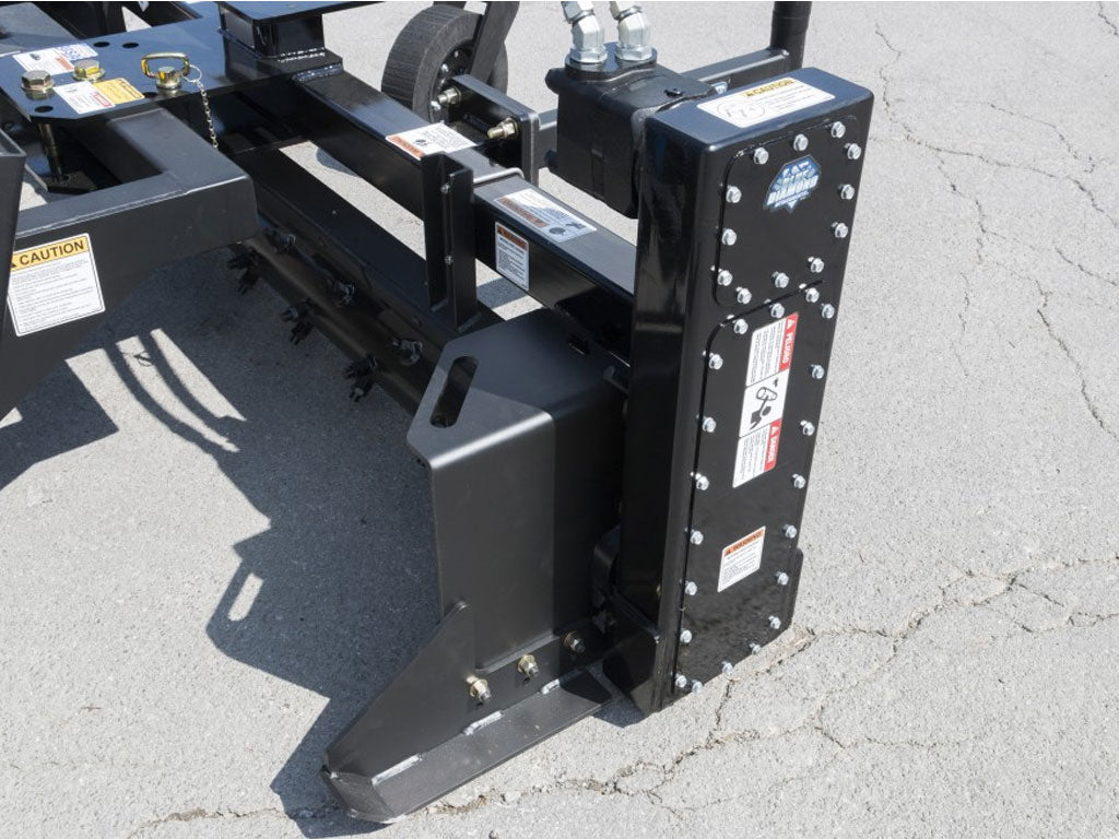 BLUE DIAMOND | EXTREME DUTY POWER RAKE FOR SKID STEER, MANUAL ANGLE