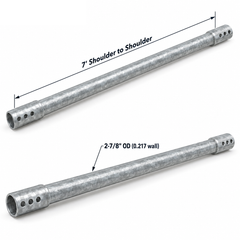 2-7/8" Helical Anchor Extension | 5 or 7 Foot Shoulder to Shoulder