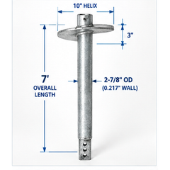 2-7/8" SS Helical Lead Section — 7'