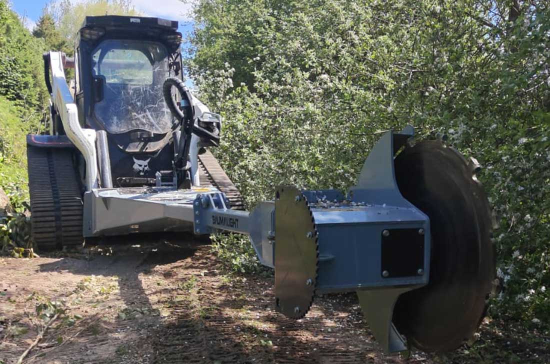 Baumalight HSM513 Tree Saw with Extended Boom for Skidsteers