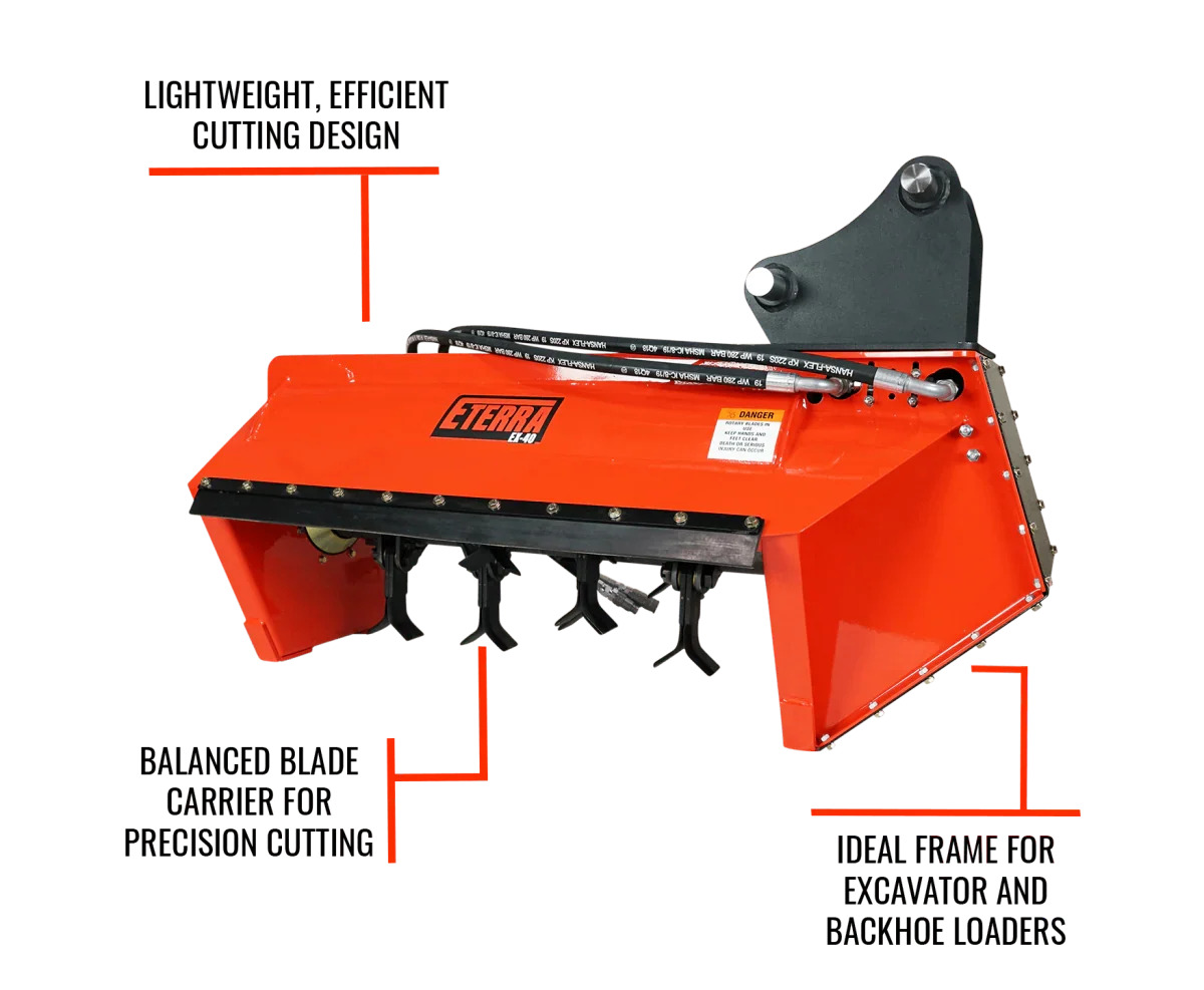 Eterra EX-40 Flail Mower for Excavator