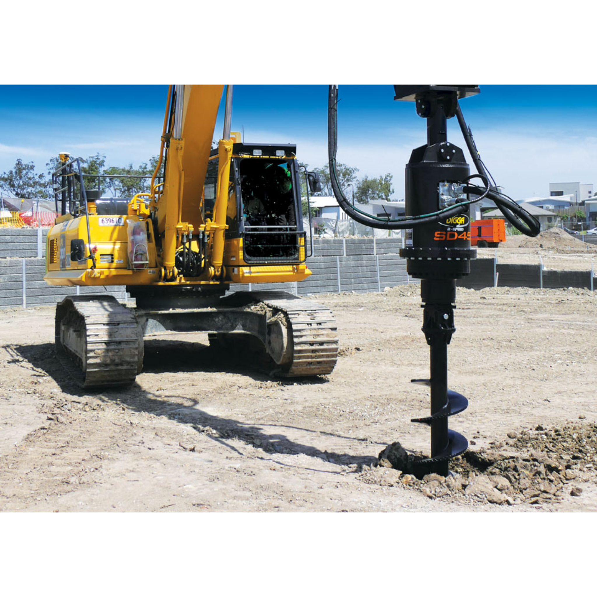 Digga | SD45HPS High Powered "Supa" Drilling Single Speed Auger Drive for Excavators