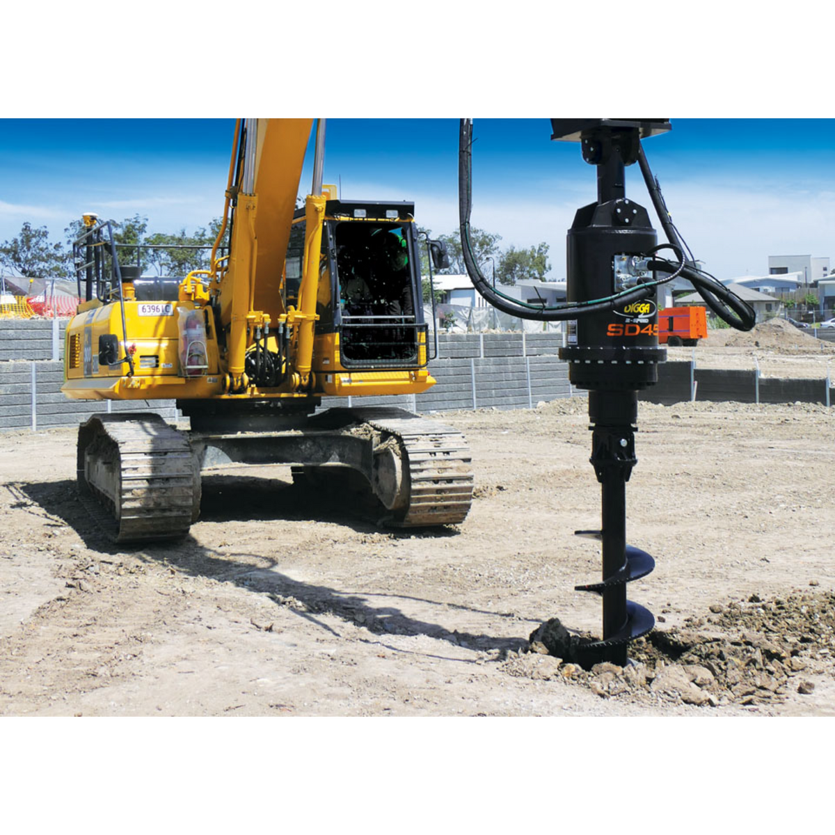 Digga SD45HPS-ECV High Powered "Supa" Anchoring Single Speed Auger Drive with ECV