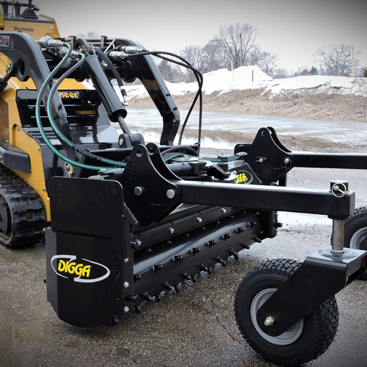 Digga Mini Skid Steer Loader Soil Conditioner Power Rake