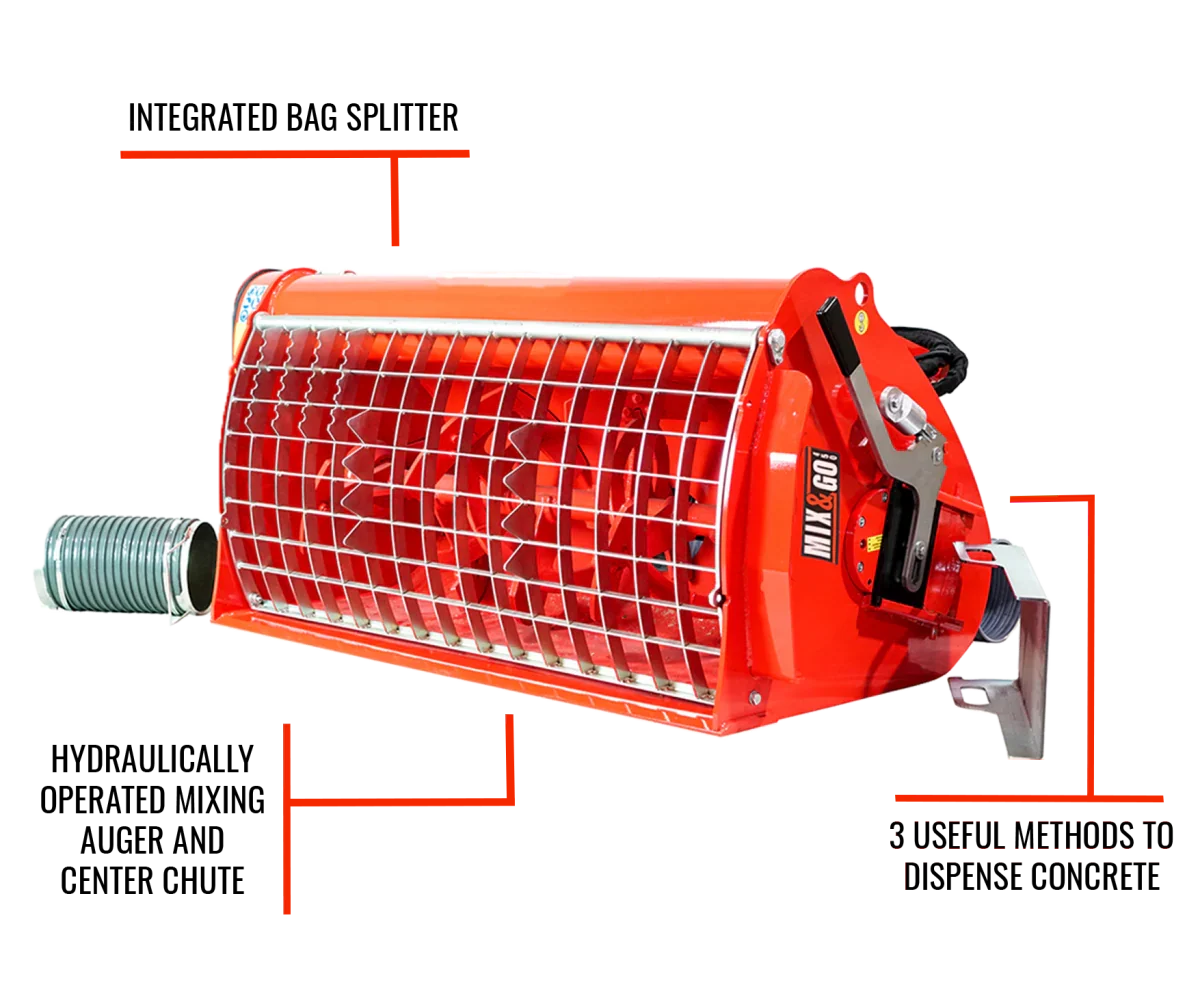 Eterra Hurricane BMX-450 Concrete Mixer for Skid Steer