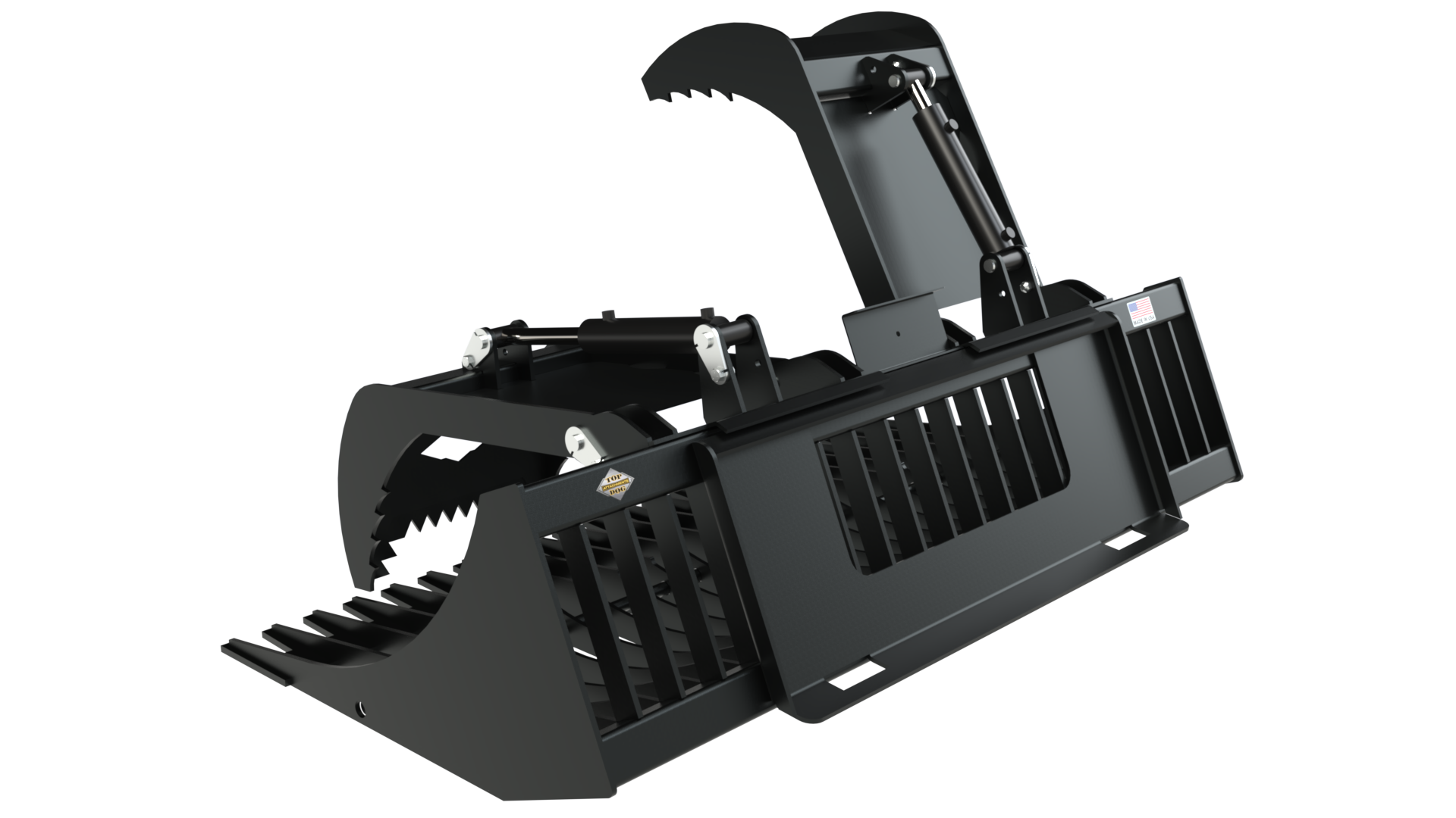 Top Dog Attachments | 72" Utility Grapple Bucket