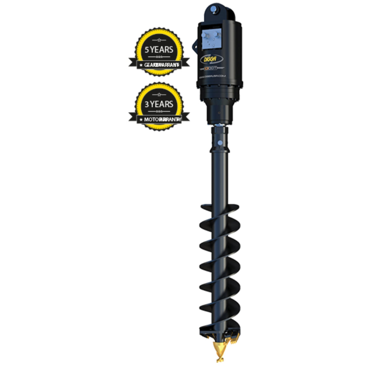 Digga | 16DDT 2 Speed High Flow Auger Drive for Excavator - 3" HEX Shaft