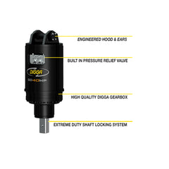 Digga | SD70HPS High Powered "Supa" Drilling Single Speed Auger Drive For Excavators