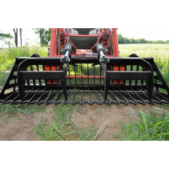 Loflin Fabrication | Compact Tractor Rock Bucket Grapple