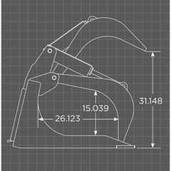 Loflin Fabrication Xtra Heavy Duty Skid Steer Rock Bucket Grapple