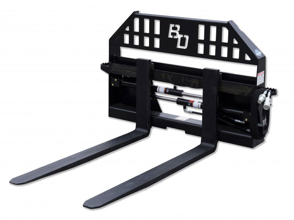BLUE DIAMOND | Hydraulic Adjusting Pallet Forks for Skid Steer