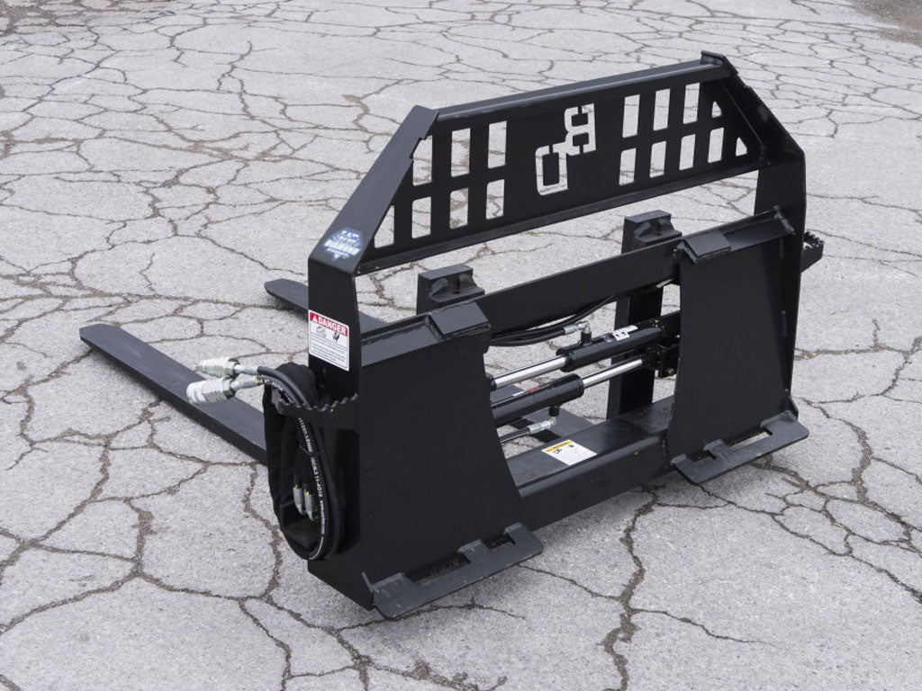 BLUE DIAMOND | Hydraulic Adjusting Pallet Forks for Skid Steer